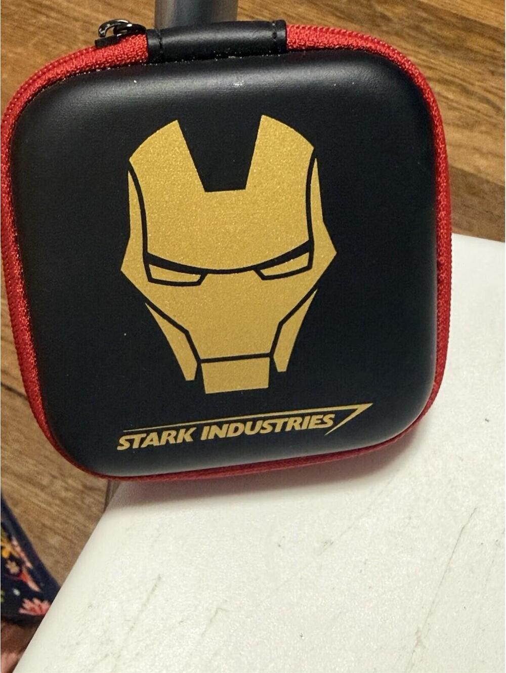 Avengers Iron Man Bluetooth Wireless Earbuds & Travel Case  Headphones Used